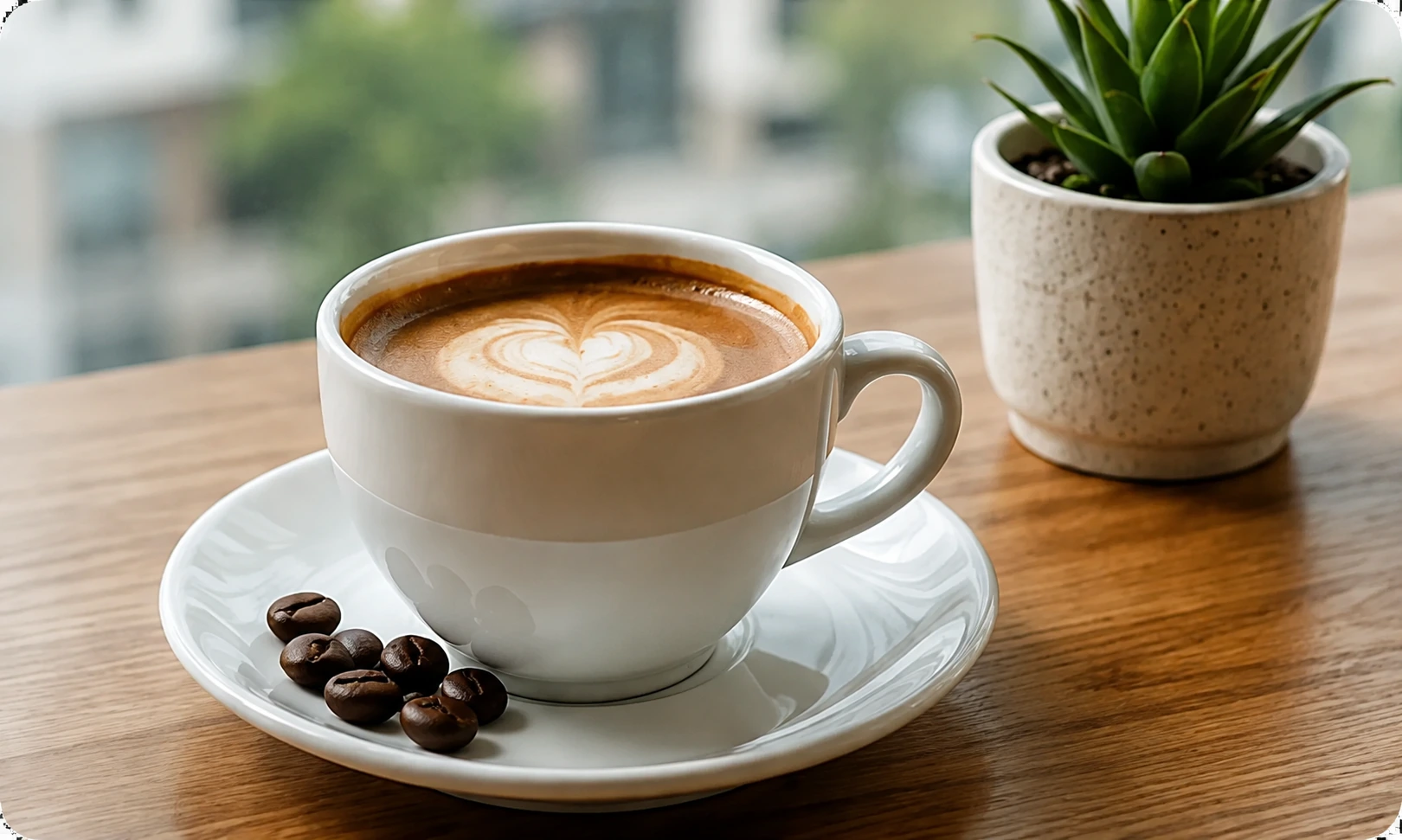 Secangkir kopi latte